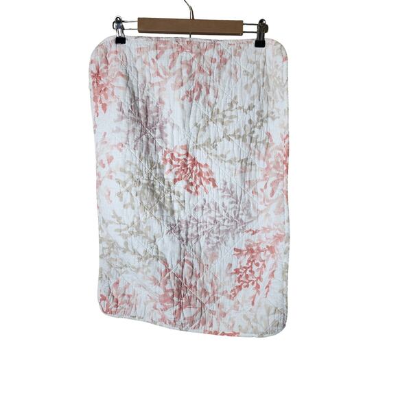 SIGRID OLSEN HOME Quilted Sea Coral Green Peach STANDARD Pillow Shams Set of 2 - Picture 1 of 7